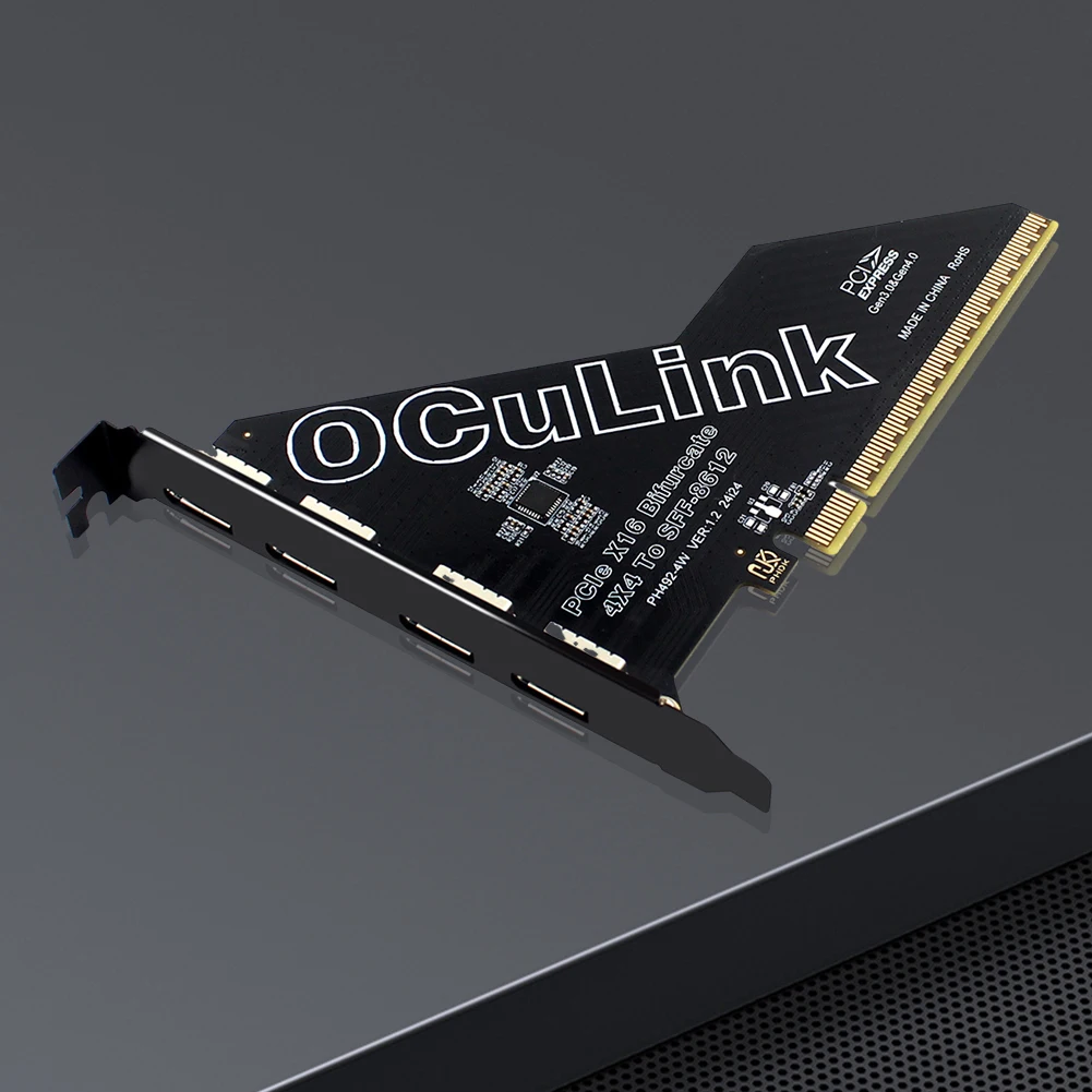 PCIe X16 To SFF 8611&8612 Adapter Card PCIe OCuLink SFF-8612 Adapter Card PCle4.0 PCIe 4.0 X16 To Oculink Adapter Expansion Card