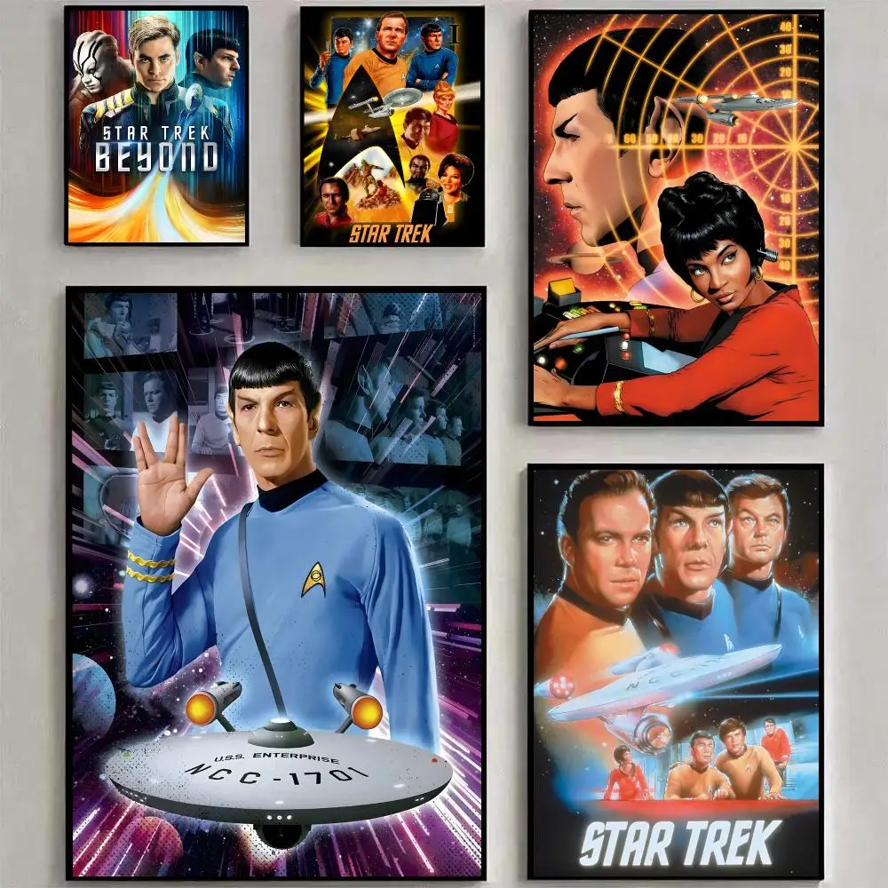 S-Star T-Trek Poster Waterproof PP Self-Adhesive,Removable Wall Decor For Bedroom Entrance Bar Cafe Ideal Gift