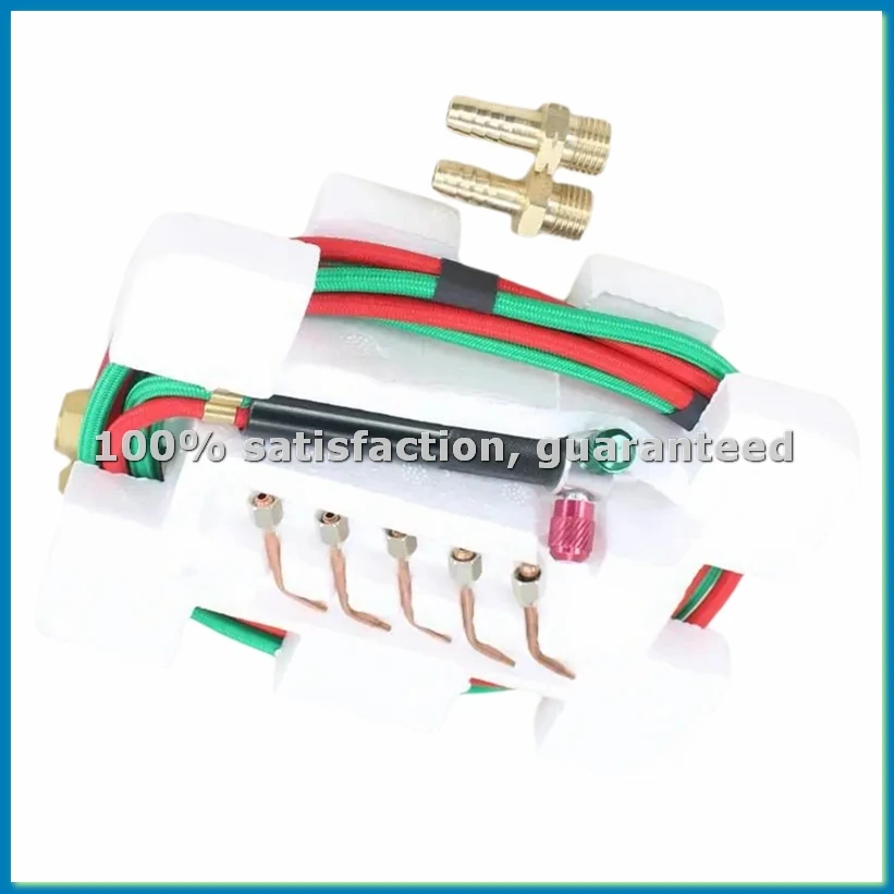 アップグレードはんだ付け切断トーチ-ミニ溶接トーチ-小型ガストーチ-ジュエリーツール-5チップ-コネクター付き-酸素ガス-a32r