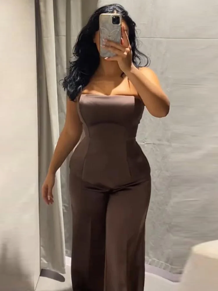 جديد الساتان السراويل الطويلة مجموعات للنساء أنيقة سترة دون حمالات القمم واسعة الساق السراويل الفضفاضة 2 قطعة مجموعات سيدة شيك الشارع وتتسابق