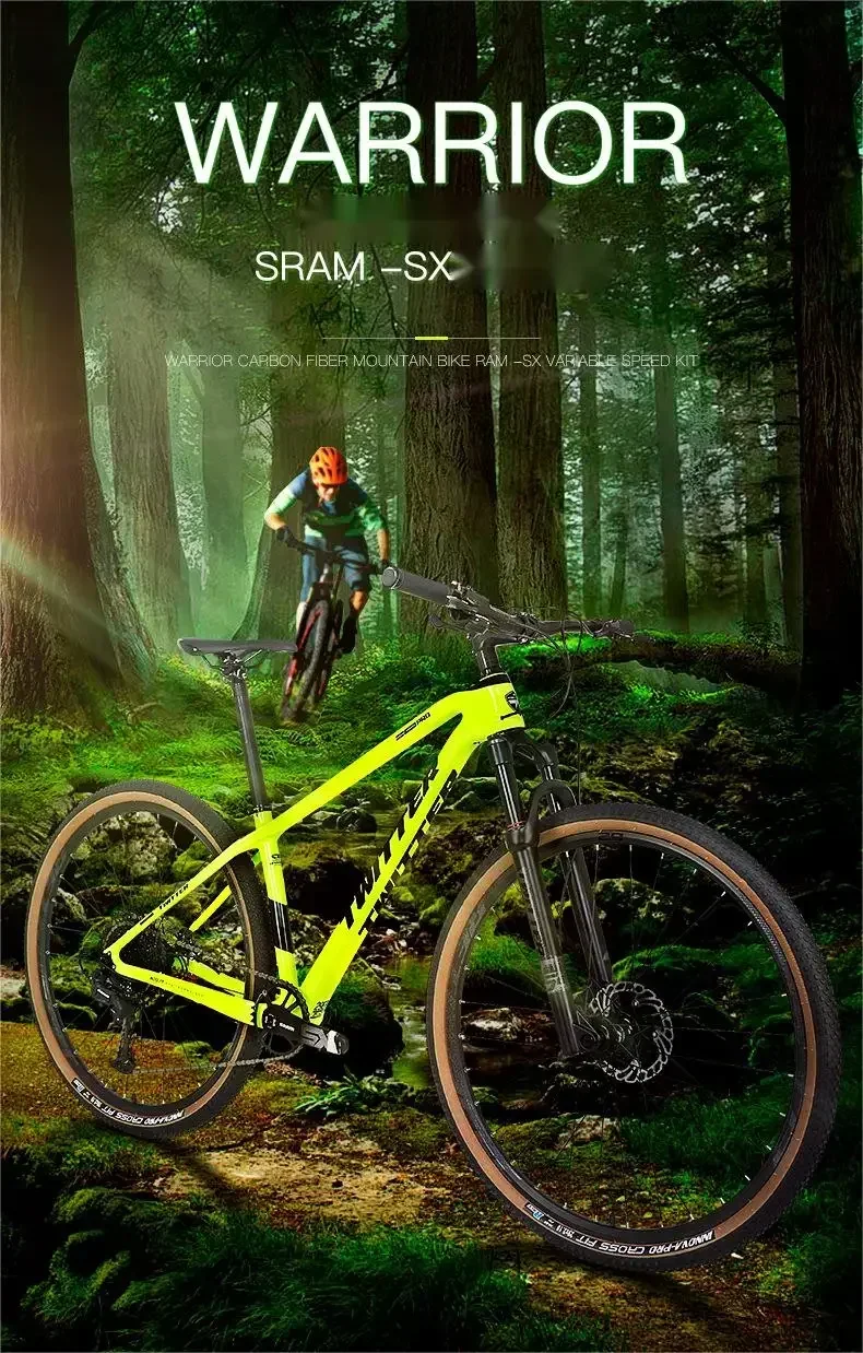 

Witter warrior pro carbon fiber mountain bike adult Sx-12 speed oil brake race class mountain bike bicycle carbon
