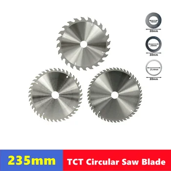 235mm testere bıçağı 24T/10T/48T ahşap testere bıçağı karbür uçlu TCT ahşap kesme diski ahşap araçları