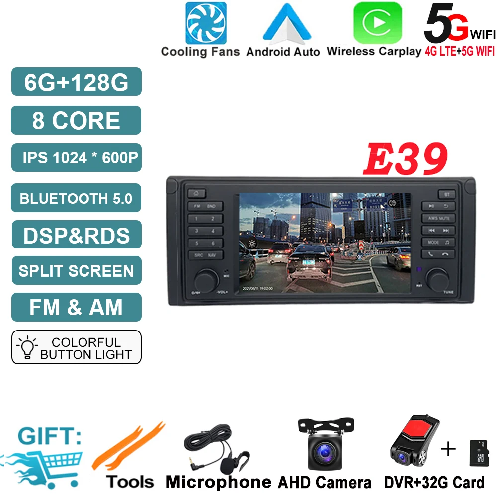 Android OS Auto Radio GPS Navigatie voor BMW X5 E53 5-serie E39 M5 1996-2007 DSP Auto Multimedia Speler Stereo WIFI Koelventilator