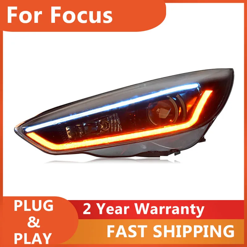 

KOWELL Car Styling for Ford Focus Headlights 2015 2016 2017 2018 Focus Head Light DRL Turn Signal Low High Beam Projector Lens