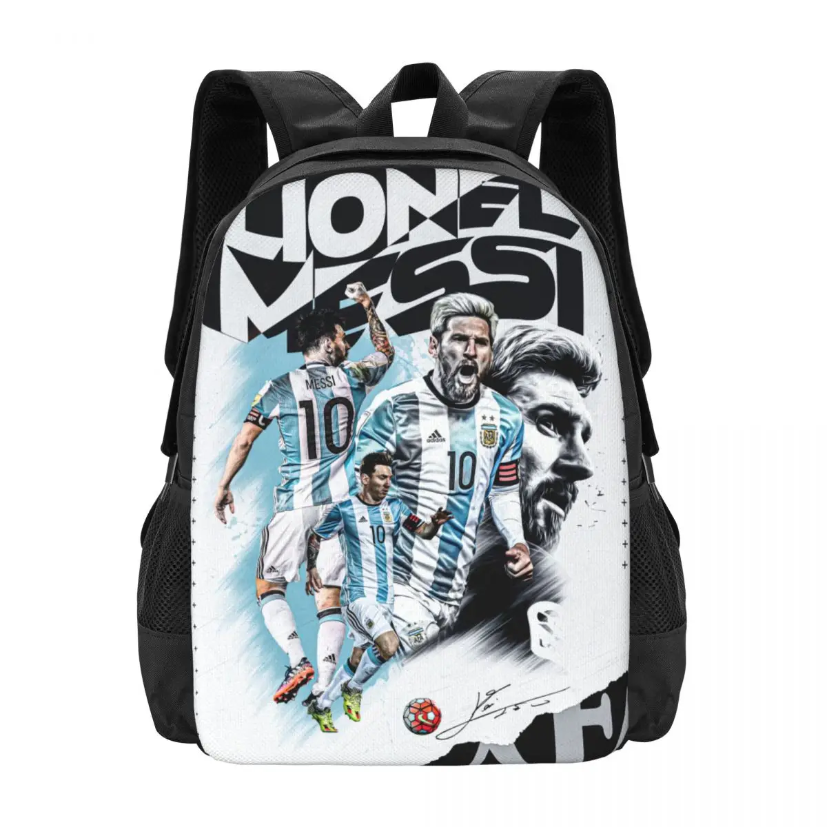 

Football Star 10 Messi Travel Laptop Backpack, Business College School Computer Bag Gift for Men & Women