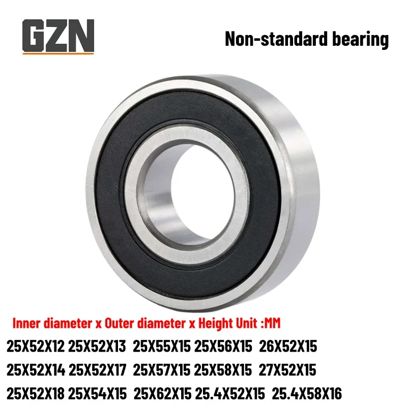 1PCS Non-standard Bearing 6205 Inner Diameter 25*52x12x20 25.4*52x15 26x52x15 27x52x15 MM