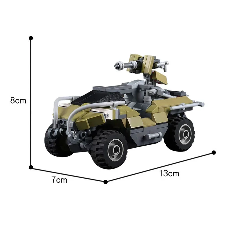 Bloques de construcción de coche de batalla para niños, juguete de ladrillos para armar coche de batalla M12 Warthogs, modelo de vehículo ligero antiaéreo, ideal para regalo, MOC-22291