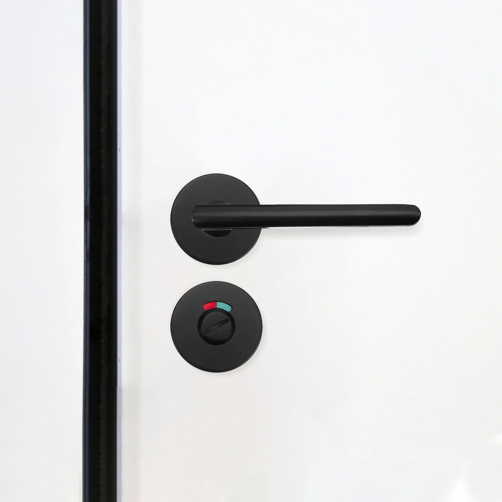 욕실 잠금장치 1세트, 아연 합금 화장실 문 표시등, 빨간색/녹색, 비어있음/사용중 상태 표시, 프라이버시 볼트, 공용 화장실용