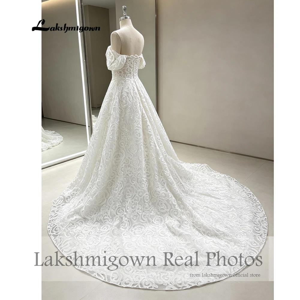 Lakshmigown Floral Lace Off Shoulder Wedding Dress 2027 Real Photos Corset Bodice Fashion-Forward Bridal Gown Customized