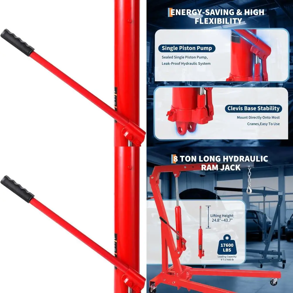 

Гидравлический подъемник для двигателя на 8 тонн с двухпоршневым насосом и крюковым основанием — подъем от 24,8 до 43,7 метров для ремонта и обслуживания