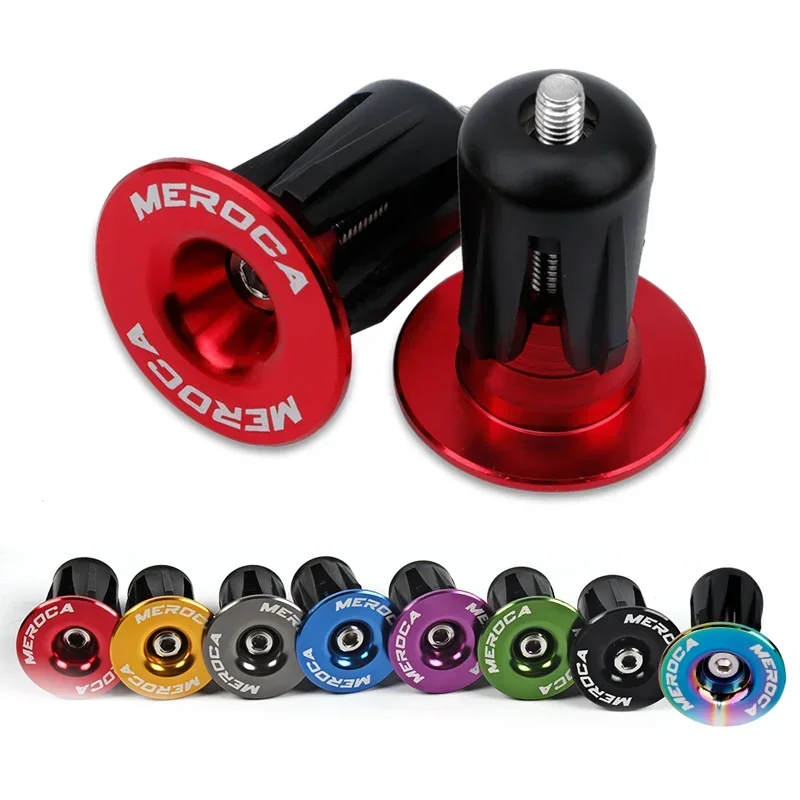 1 Pair Mountain Road Bike Handlebar End Plugs Color Aluminum Alloy Handle Bar End BMX MTB Bike Grip Cover Bicycle Accessories