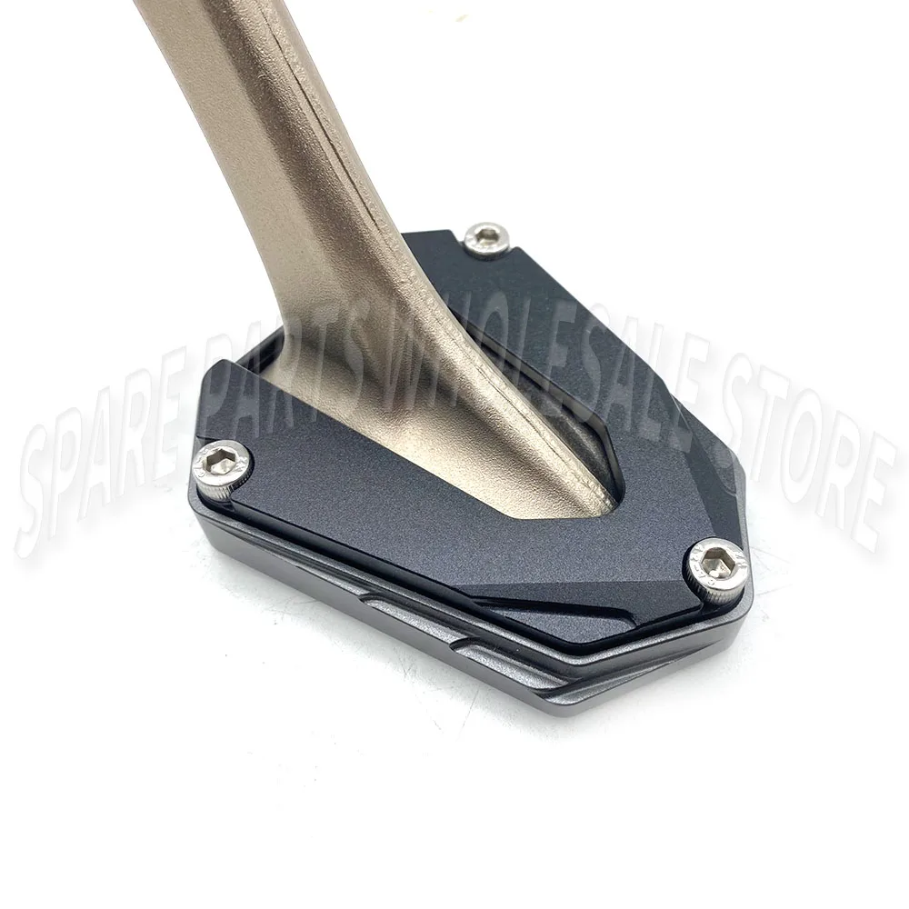 Moto Cavalletto Cavalletto Laterale Estensione Pad Allargare Piede Piastra di Supporto Laterale Nuovo Per ZONTES GK350 350GK GK 350