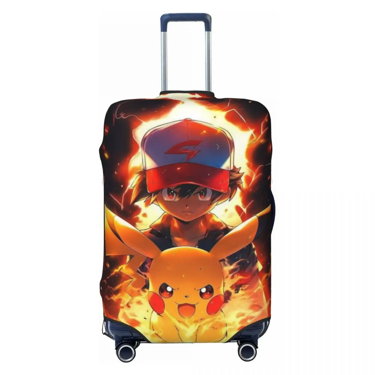 

Пользовательский чехол для дорожного багажа Bikachus, пыленепроницаемый, мигающий, молния, чехол для чемодана, подходит для 18-32 дюймов