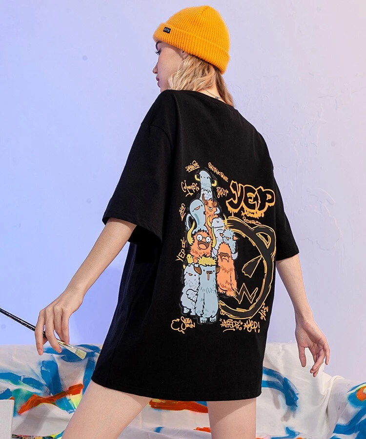 

Plus Size Black T-shirt Women's Summer Loose Trendy Brand Short-sleeved Pure Cotton Loose Fashion Inner Bottoming Shirt T-shirt