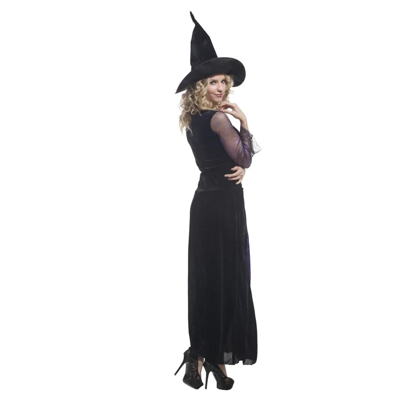 Costumi di Halloween per donne Cappello da strega Scopa Adulto Purim Carnevale Fancy Dress UY5700