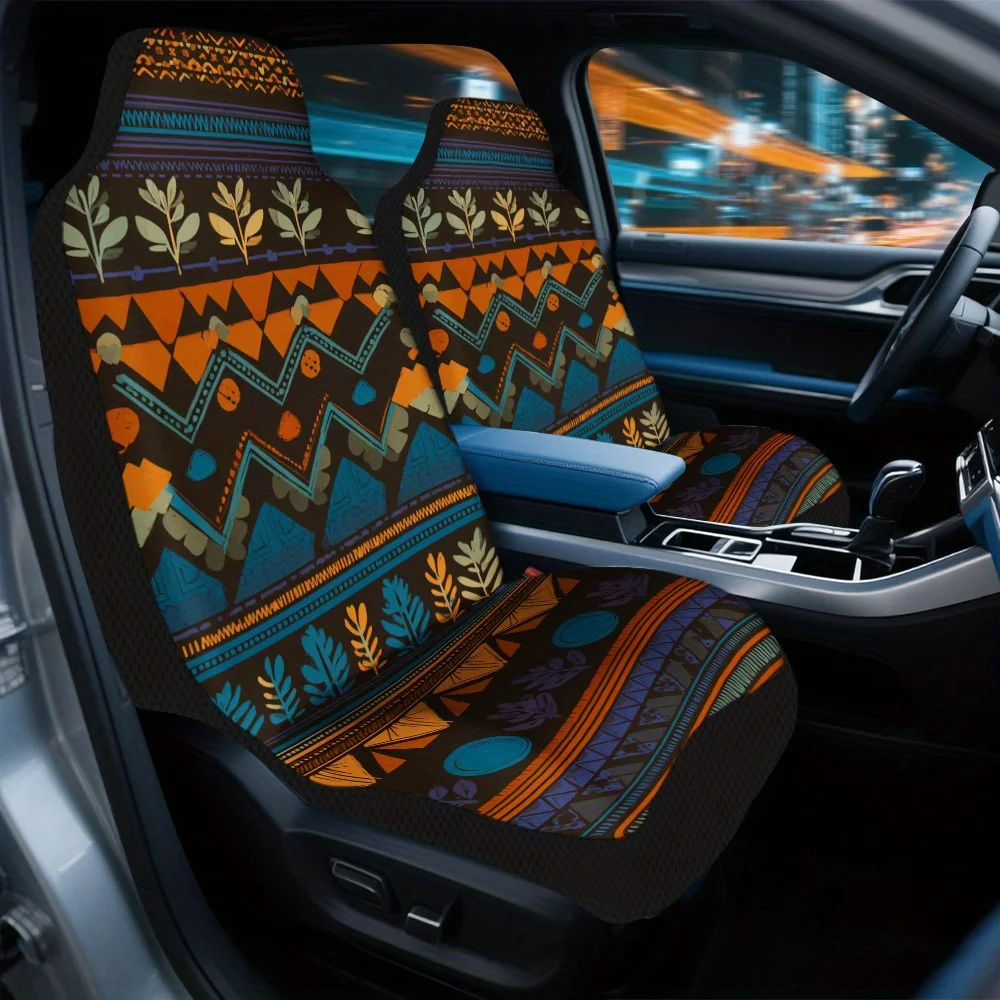 

2 шт. универсальных чехлов для автомобильных сидений, подходящих для большинства легковых автомобилей, грузовиков, фургонов и внедорожников - прочные моющиеся защитные чехлы для передних сидений с современным дизайном G.