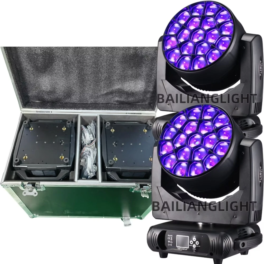 4PZ 19X40W LED Beam Wash Grote Bijen Ogen RGBW Zoom Moving Head Verlichting Met LED Diafragma DJ Disco Podium