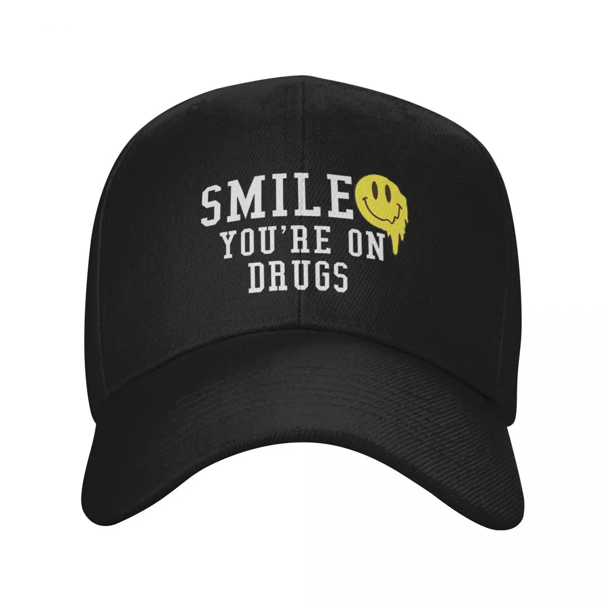 

Smile You're On Drugs Baseball Cap fun hats Sunscreen Hat Man For The Sun New In The Hat Designer Man Women's