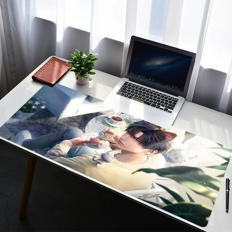 

Mouse Pad Laptop Rubber Extended Desktop Mat Computer Gamer Mousepad PC Gaming Accessories Love And Deepspace Zayne Keyboard Pad