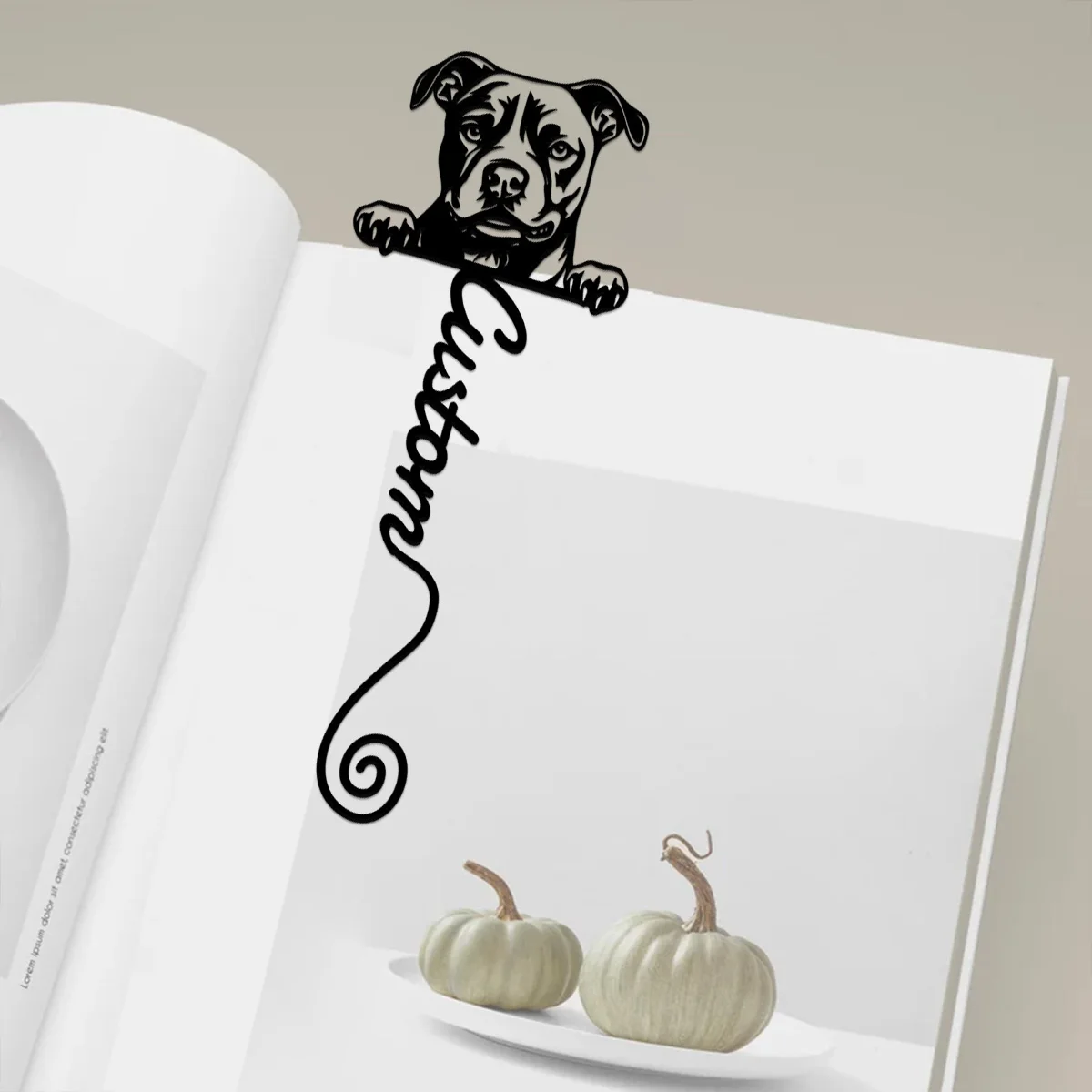 Custom Bookmark, Book Lover Gift, Mature American Staffordshire Terrier Bookmark, Back To School Gift, Teacher Gift