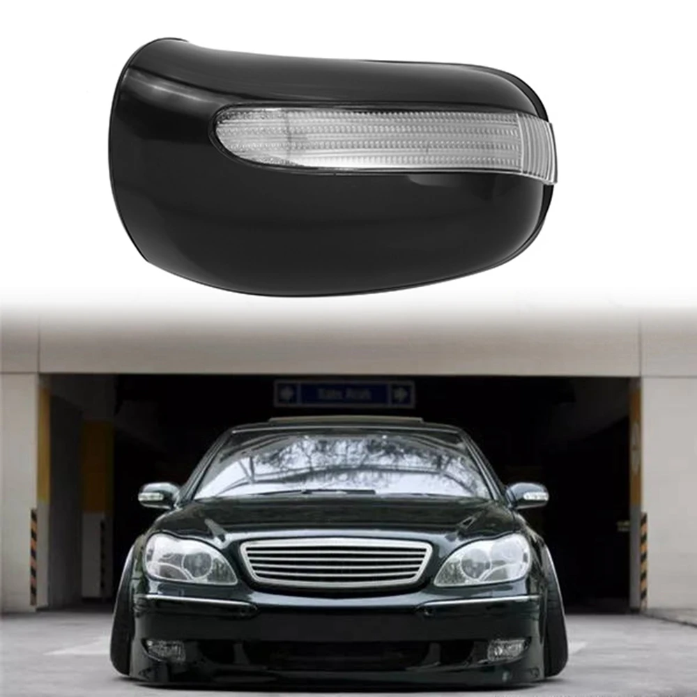 Car Door Mirror Left Housing Cover W Turn Signal Light for Mercedes Benz W220 W215 S320 S430