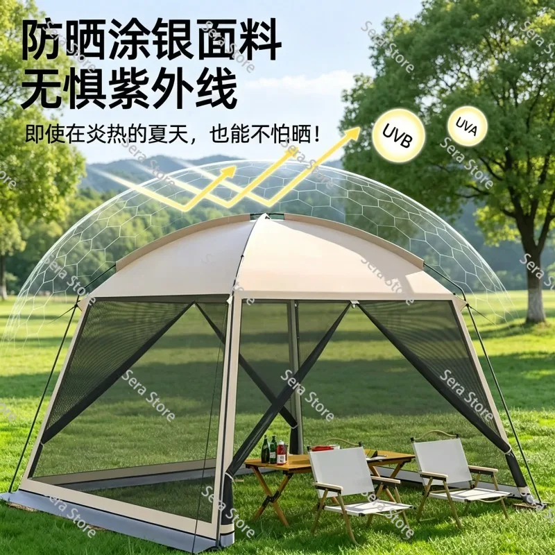 Outdoor large tent canopy shade mesh pergola portable anti-mosquito pergola tent sand