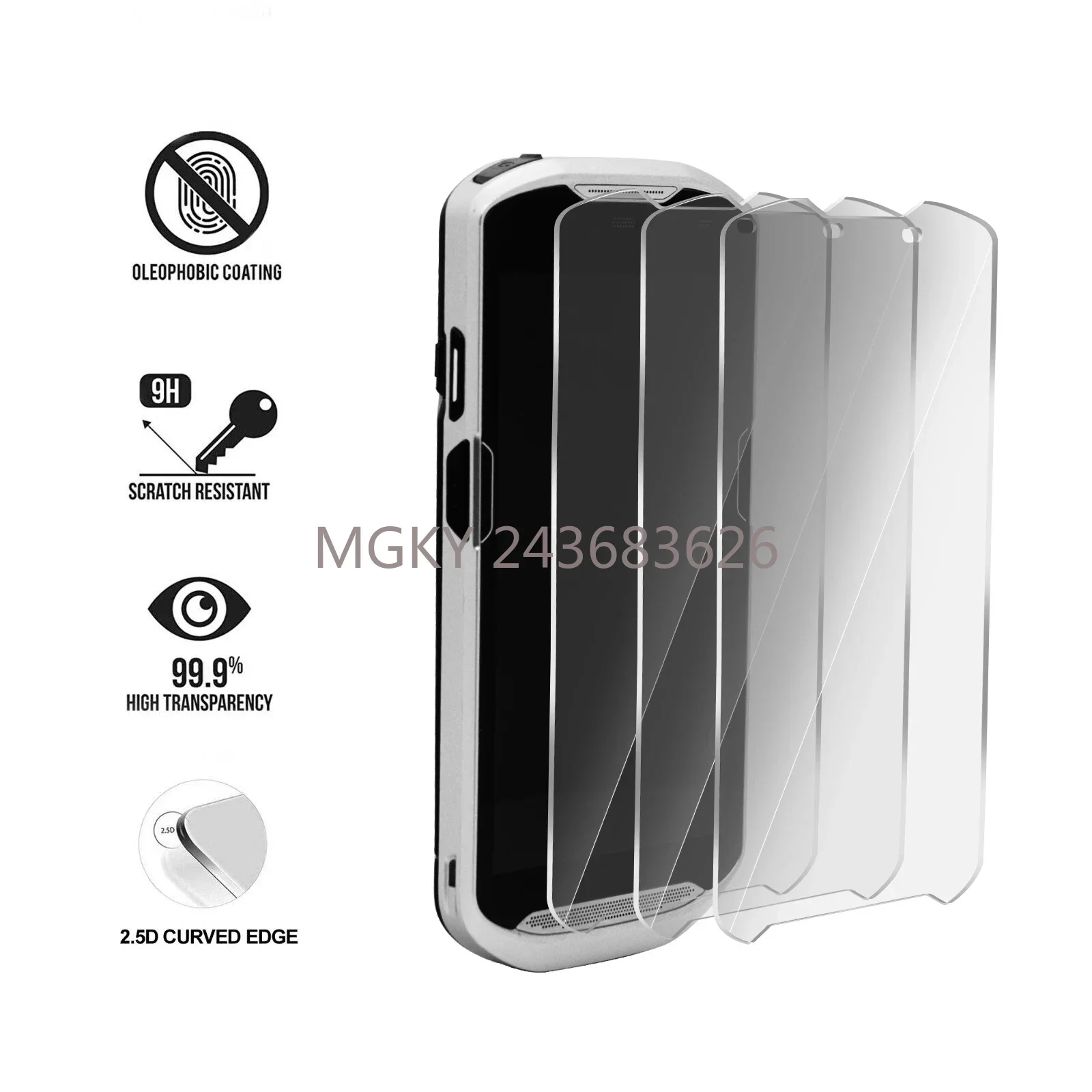 3/9/15pcs Tempered Film for Motorola Symbol Zebra TC51 TC510K TC56 TC57 Screen Protector