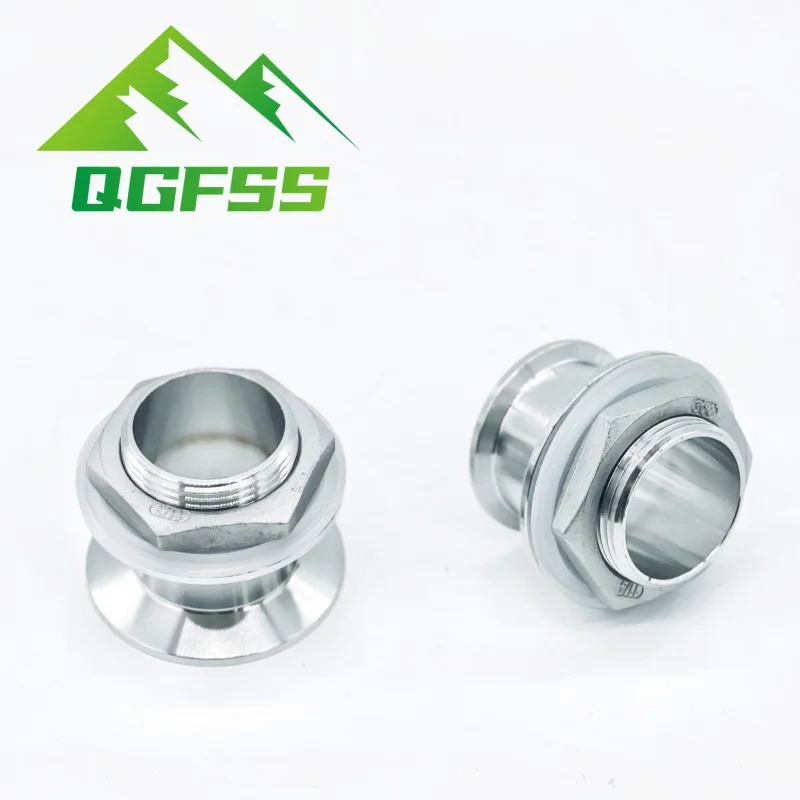 

BSP DN32 DN40 Double Ferrule 1.5" 2" Tri Clamp x 1-1/4" 1-1/2" Male Sanitary Adapter SS304 Stainless Steel Pipe Fitting Homebrew