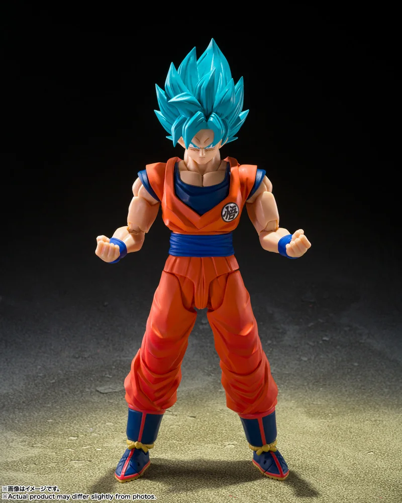 In stock BANDAI S.H.Figuarts SHF Dragon Ball Super Super Saiyan God SON GOKU-BLUE POWER TRANSCENDING LIMITS Action Figure toys view 4