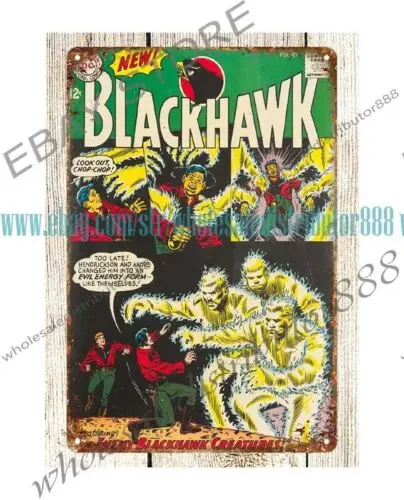 1pcs 1964 comic Blackhawk metal tin sign garage metal poster shelves