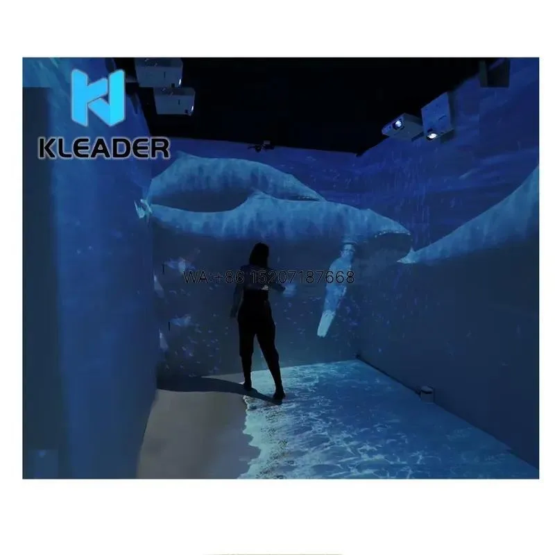 Wmwmnu Vertical Immersive Interactive Projection Stereoscopic Naked-eye 3D Indoor 5D Experience System