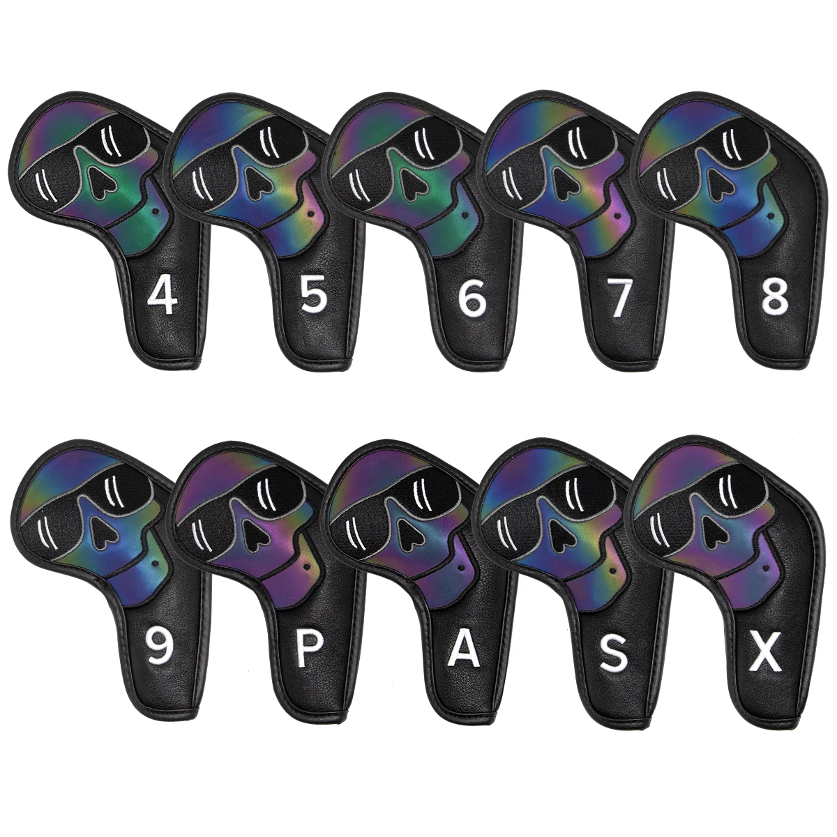 Gradients Sunglasses Golf Iron Head Covers Iron Headovers Wedges Covers 4-9 ASPX 10pcs with White Color