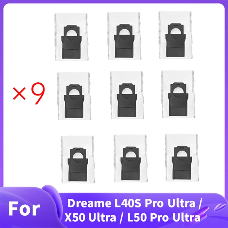 【Livraison-Rapide!】Accessory Dust Bag Replacement Kit 9 Pcs For Dreame L40S Pro Ultra/X50 Ultra/L50 Pro Ultra Vacuums
