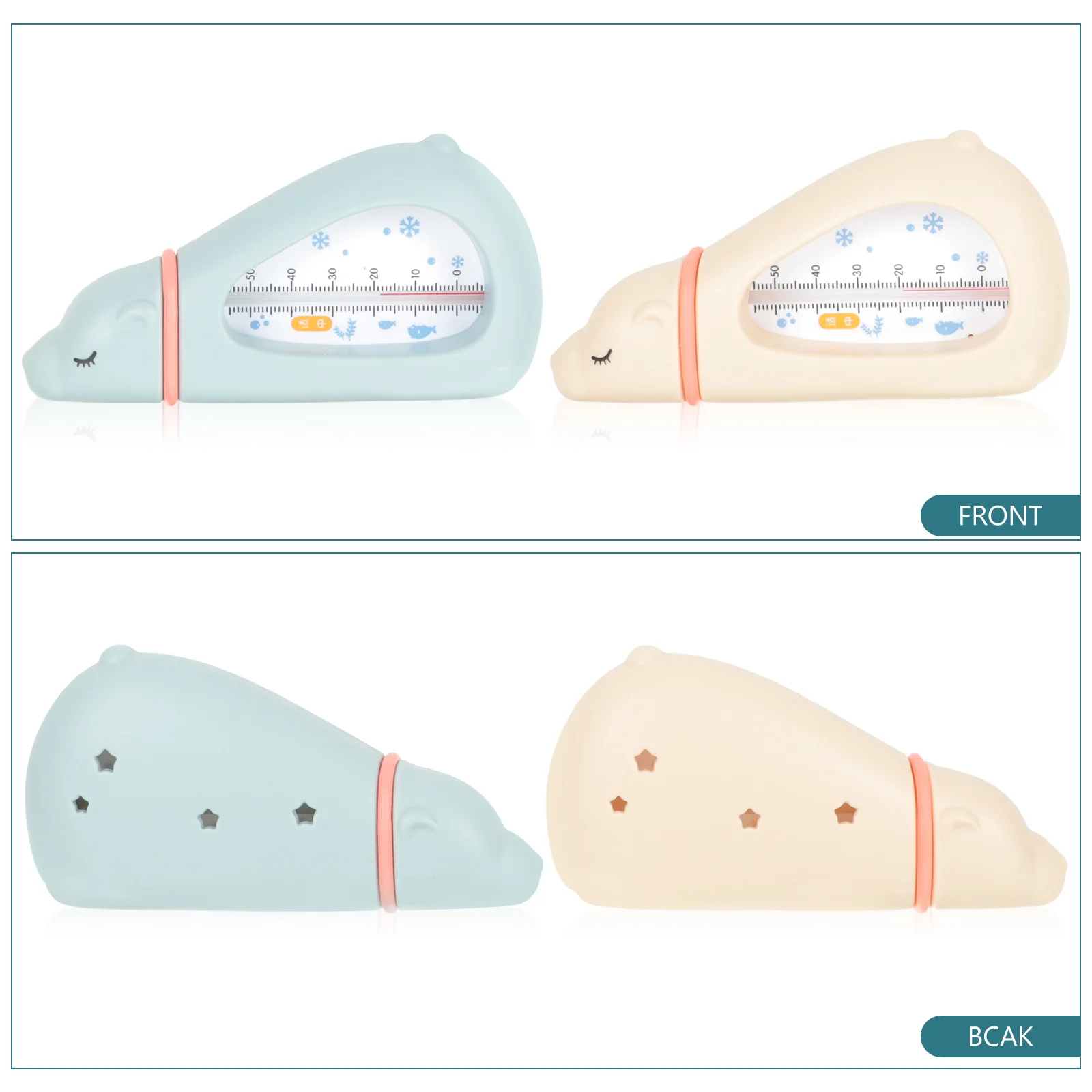 

2Pcs Baby Bath Thermometer Cartoon Shape Water Temperature Measuring Tool for Infant Shower Comfort Water Thermometer
