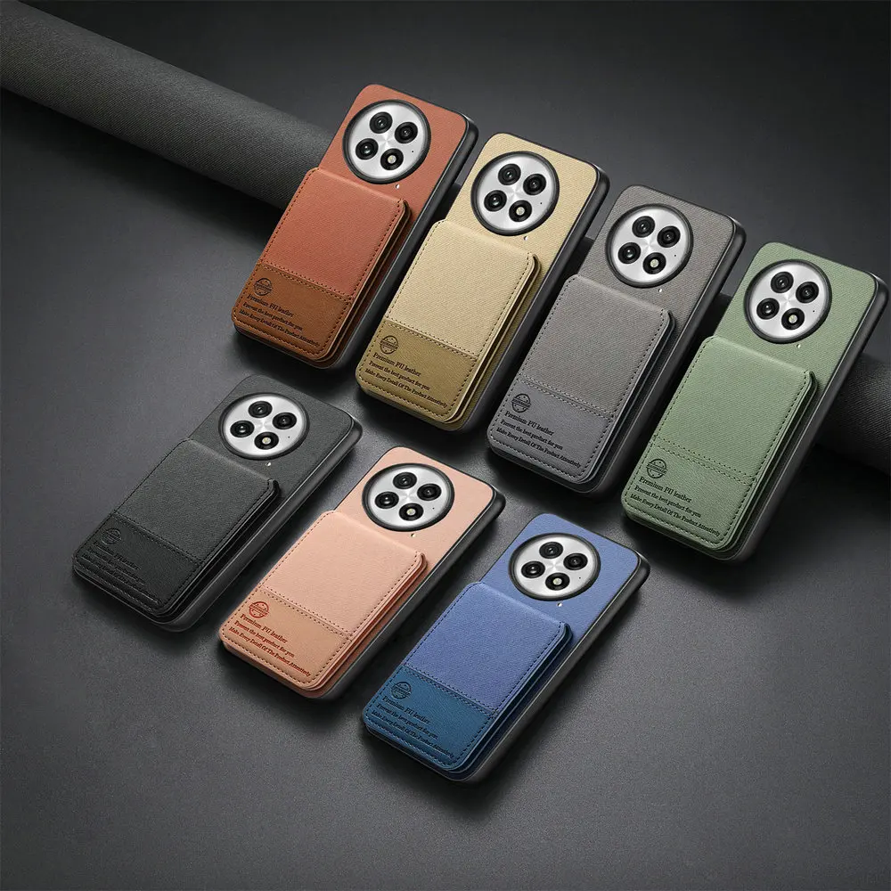 

Pop RFID Blocking Leather Card Back Case For Oneplus 13 13R Ace 5 Pro 5G 2025 Luxury Cover Magnetic Wallet Funda Oneplus13 Ace5