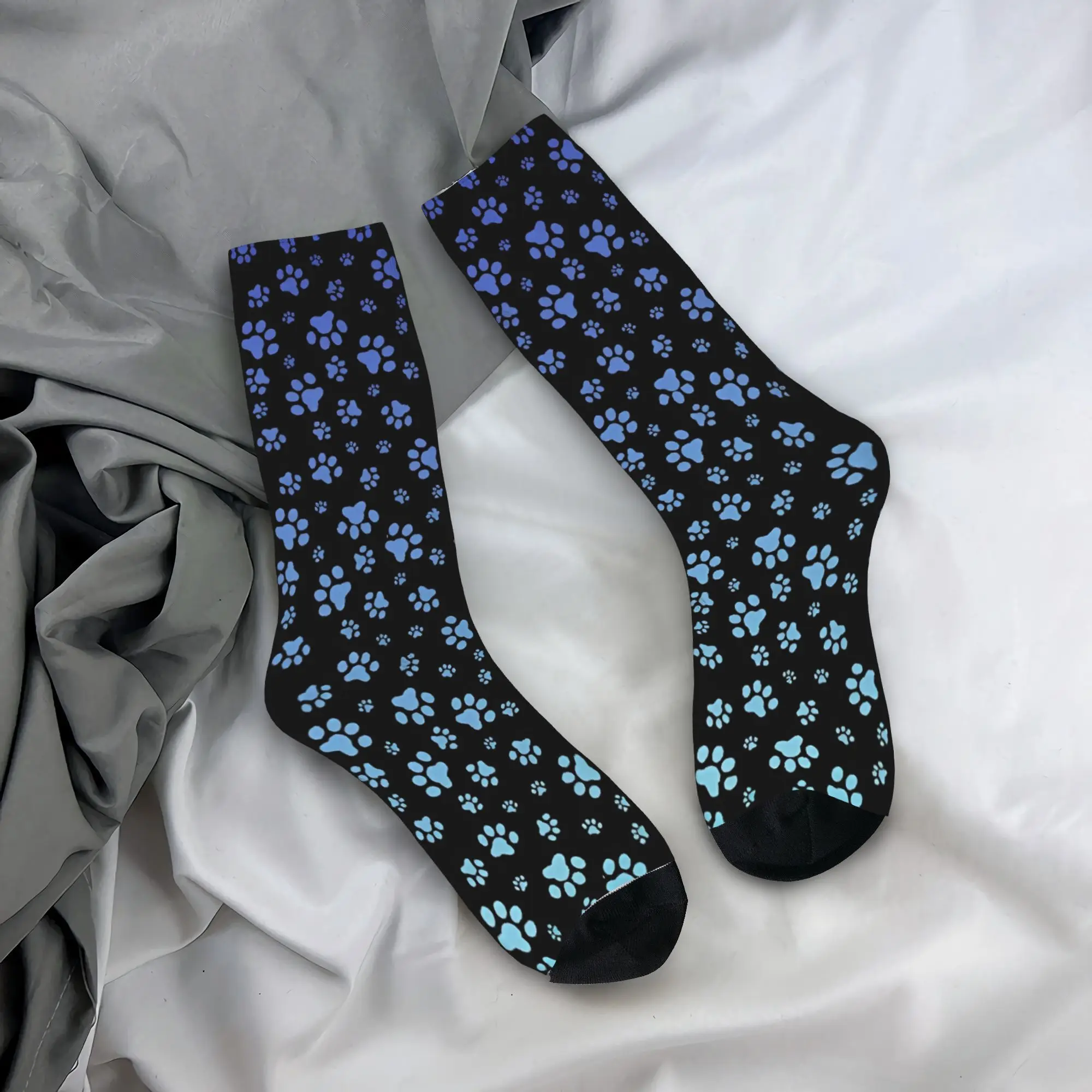 

Носки Pup Paw Dark Design, чулки с графическим рисунком, нескользящие мужские носки, дышащие зимние винтажные носки для скалолазания
