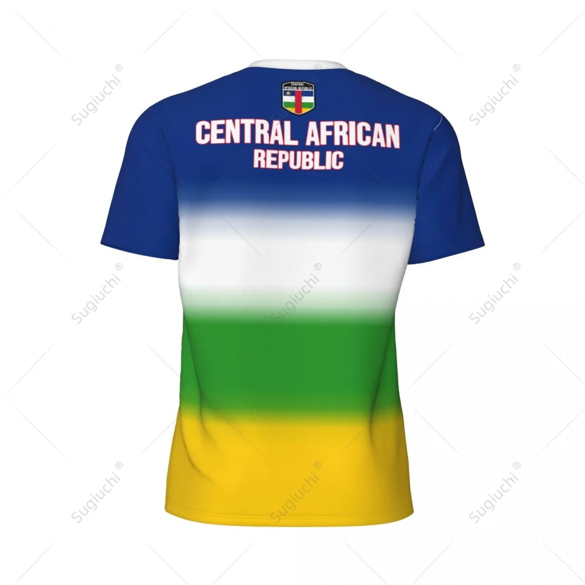 Camiseta de malla deportiva con bandera de la República de África Central para correr, fútbol, tenis, fútbol, camisetas de Fitness con estampado 3D personalizado