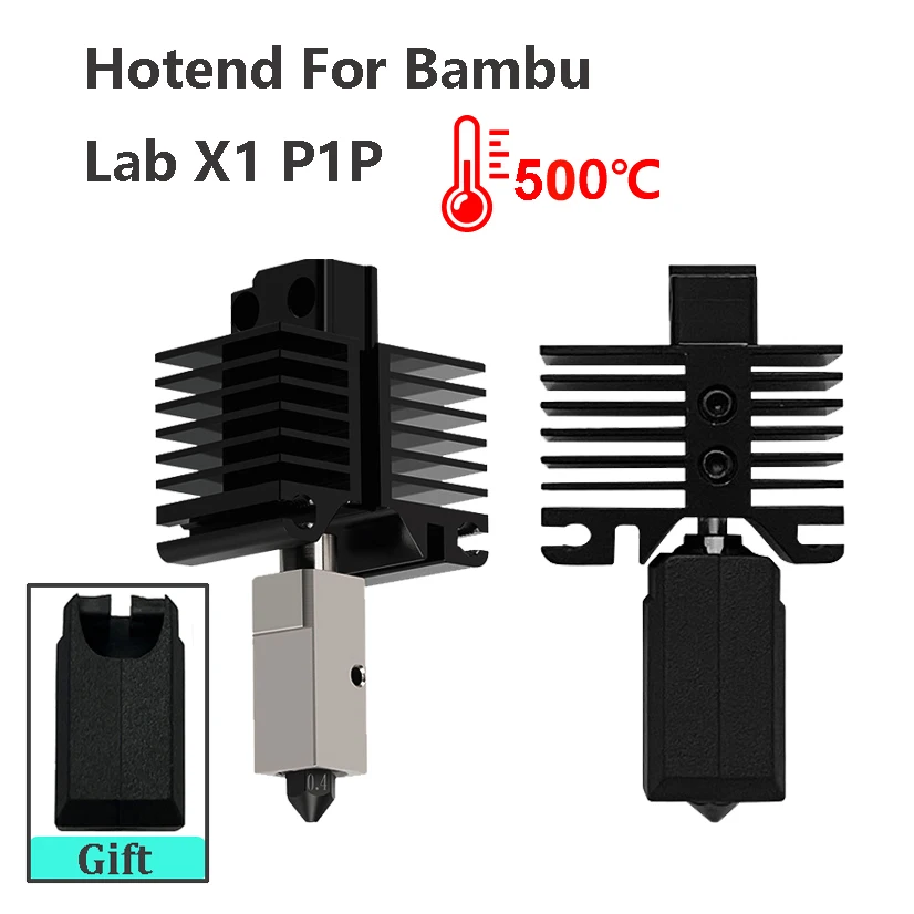 

Модернизированный комплект Hotend для Bambu Lab X1 Carbon X1-Carbon Combo P1P, детали 3D-принтера, медный тепловой блок, сопло из закаленной стали