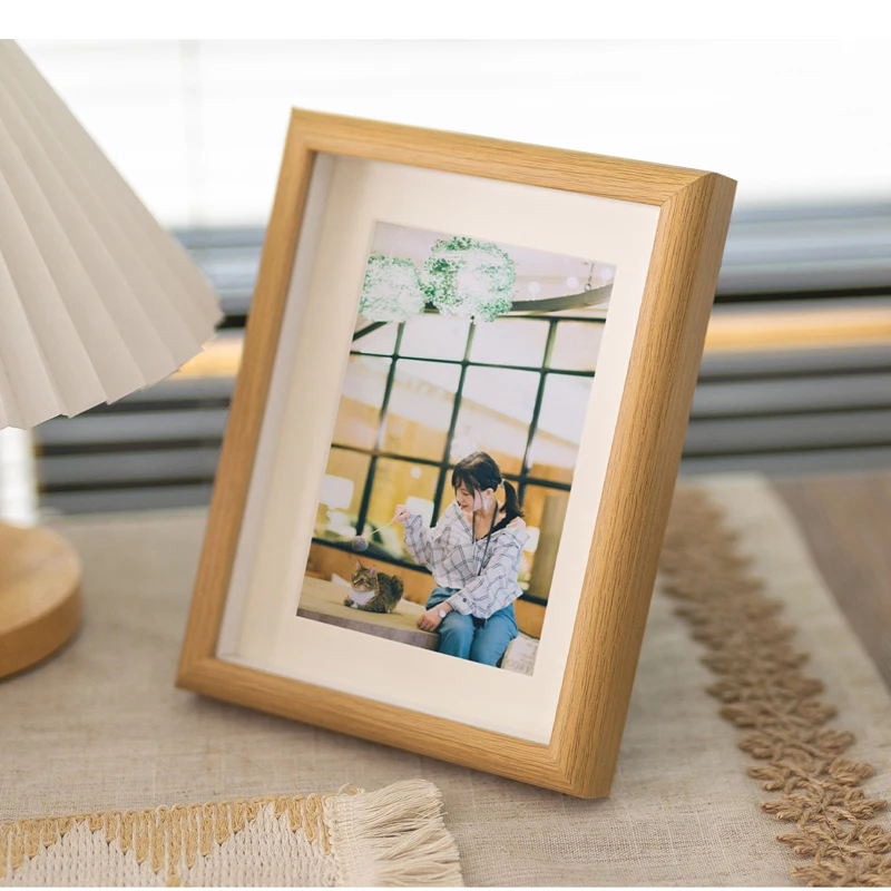 Nordic Wooden Picture Frame Creative Desktop Holder