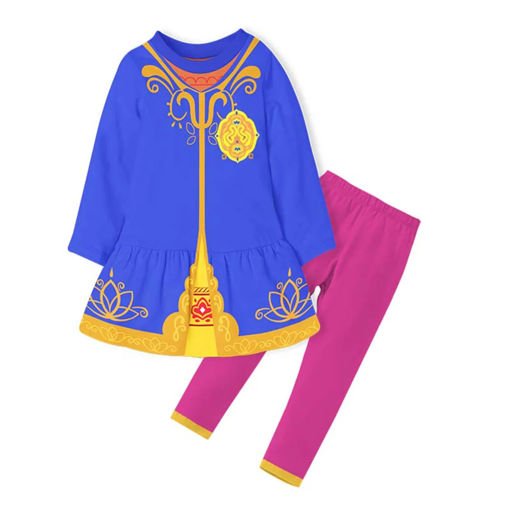 Kids Royal Cos Detective Mira Cosplay Costume Children Girls Dress Shirt Pants Bag Outfits Halloween Carnival Party Suit