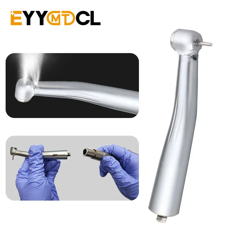 Dental High Speed Handpiece with LED Dental Turbine High Rotation Pen Fiber Optic LED Quick Coupling 2/4 Hole Dentistry