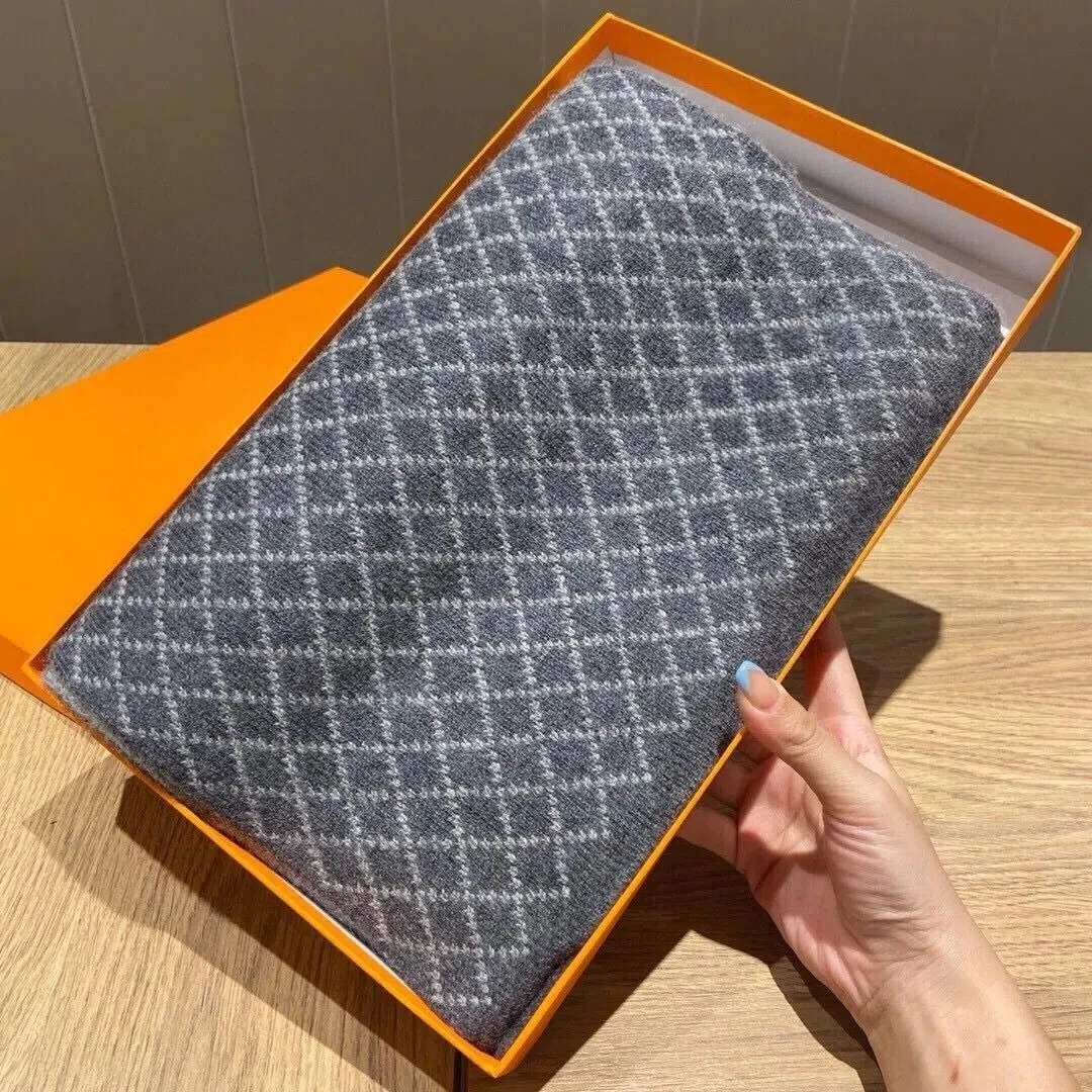 وشاح رجالي من الصوف المطرز محبوك فقط وشاح ليس مع صندوق