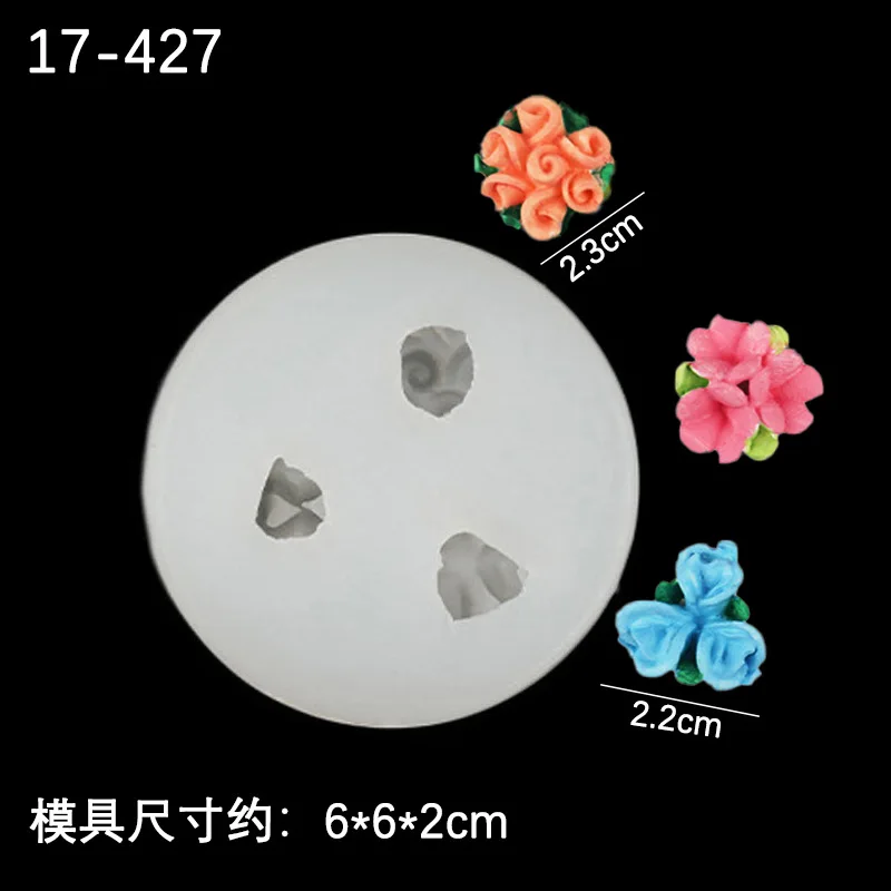 Flower Soft Pottery Chocolate Epoxy Mold Handmade Material Accessories 17-428
