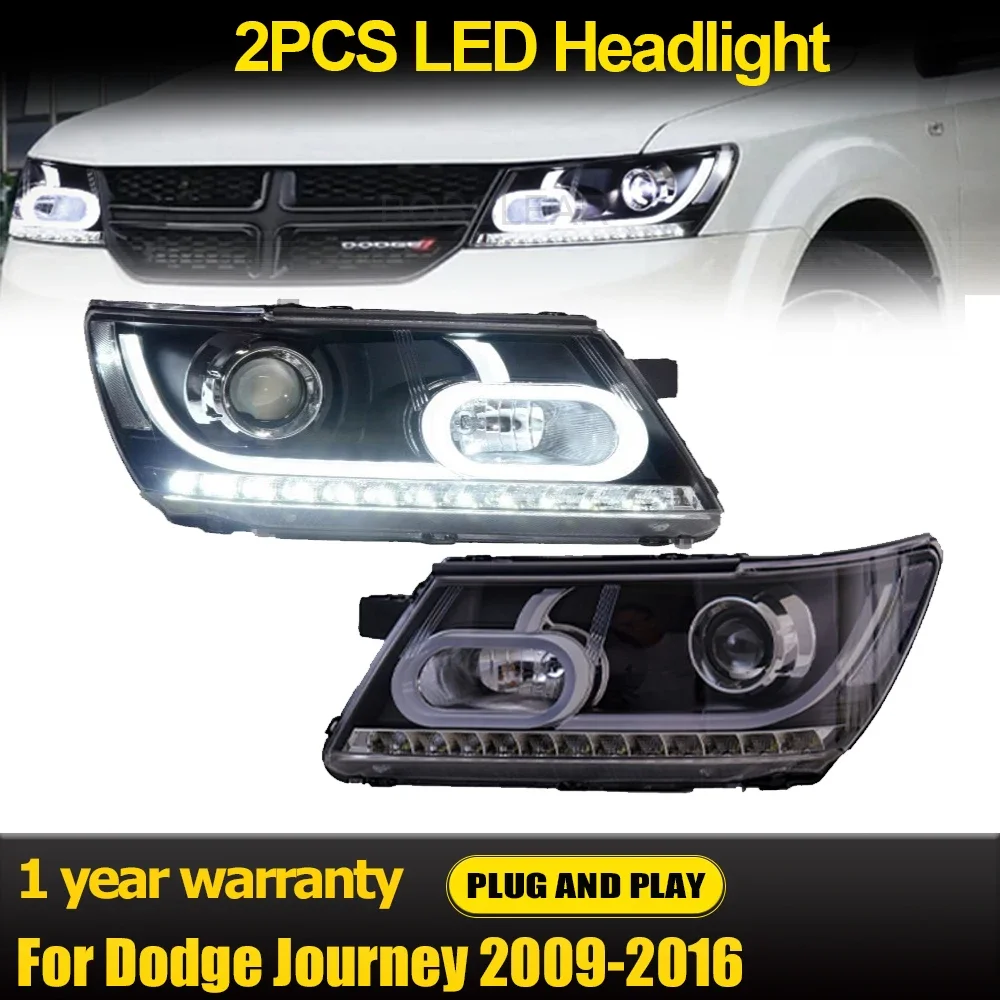 

Auto Parts For Dodge Journey Headlights 2009 2010 2011-2016 Fiat Freemont Styling LED DRL Dual Projector Car Accesorios Modified