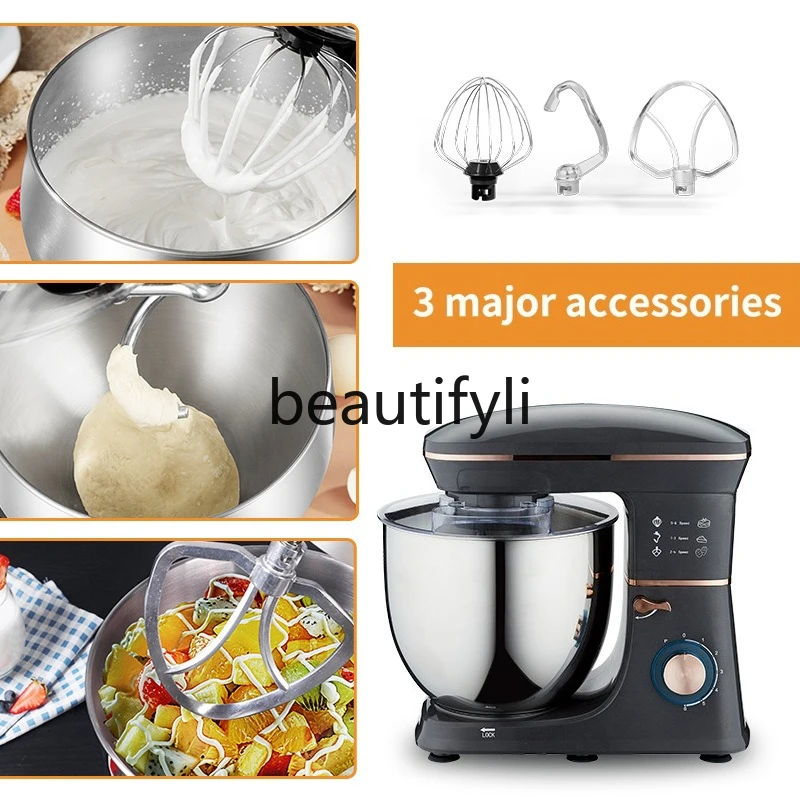 Dough kneader, household chef machine, fully automatic egg beating and noodle mixer, multi-function