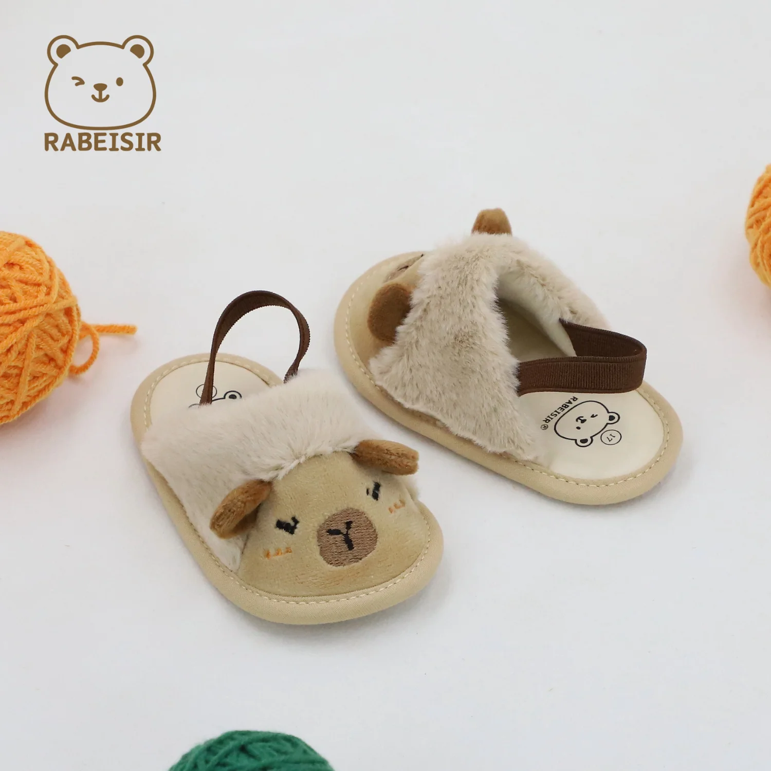 شباشب شعر للأطفال، حذاء مشي للأطفال بنعال ناعمة، مريح من 0-6-12-18 أنماط الخريف والشتاء