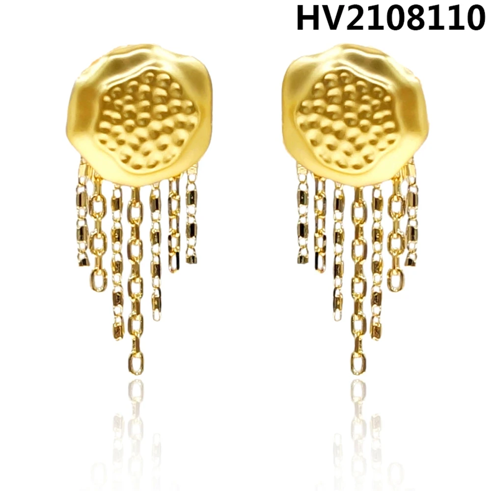 

New In Trendy Tassel Earrings For Women Temperament Retro Gold Color Earring Set Jewelry Accessories
