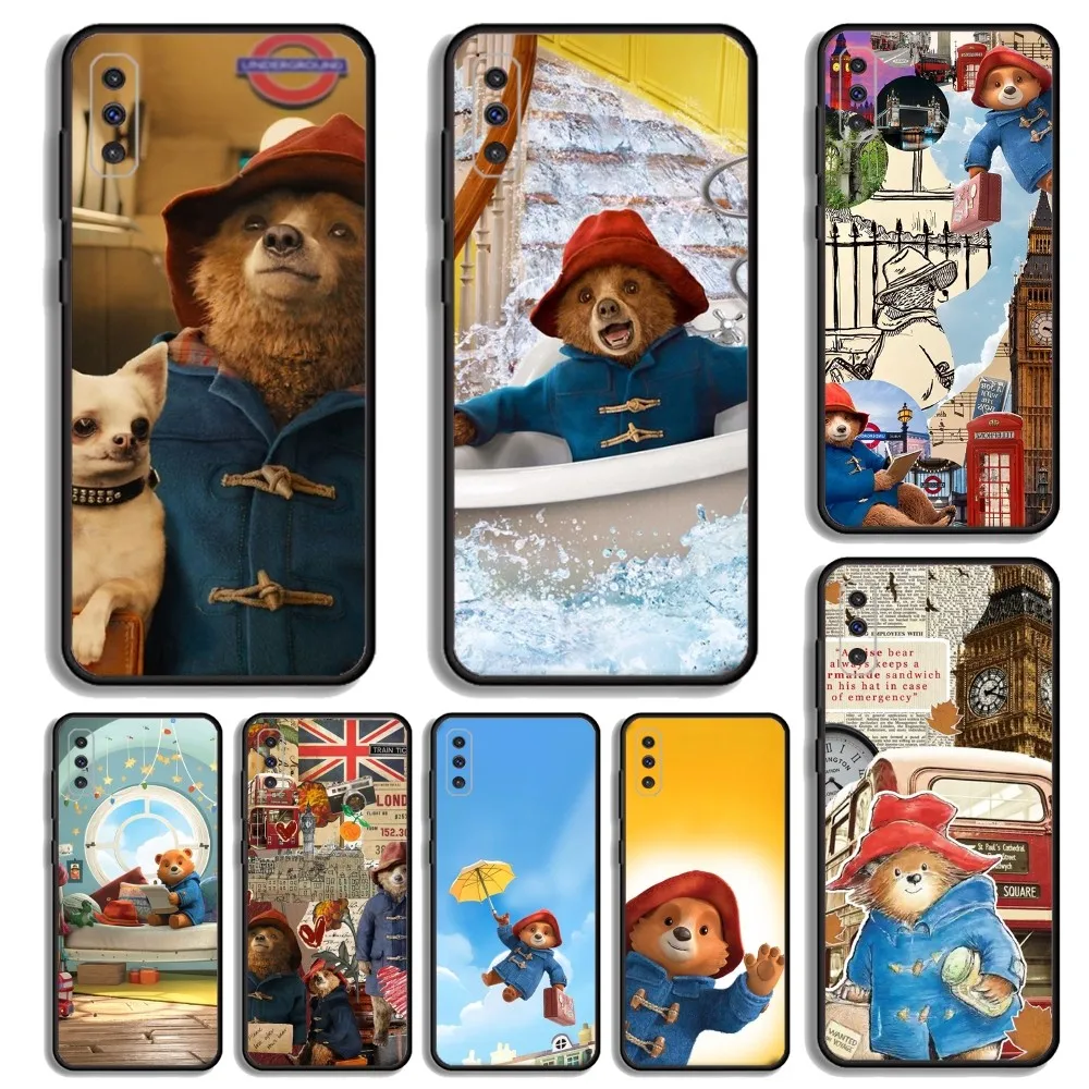 

Cute P-Paddington Bear Phone Case For Samsung S23,23,22,30,21,10,9,Note20 Ultra,Lite,Ultra,5G,Plus,FE,Black Soft Case