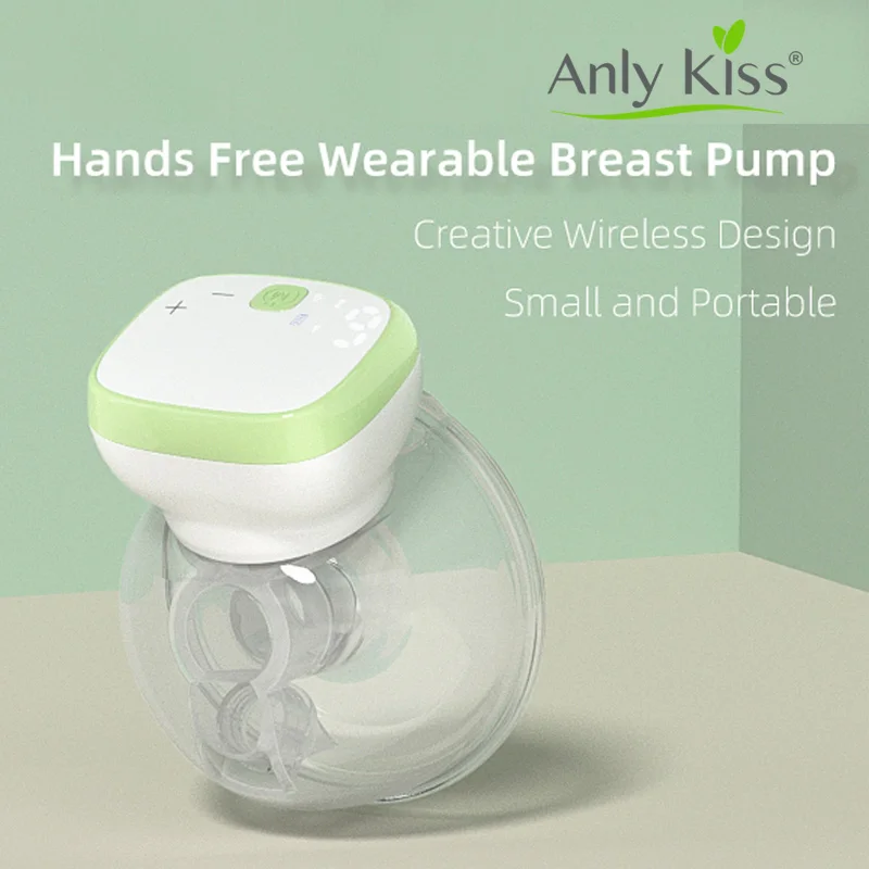 

Anly Kiss Breast Pump Hands Free Wearable Electric Breastfeeding Pump Portable Low Noise Strong Suction