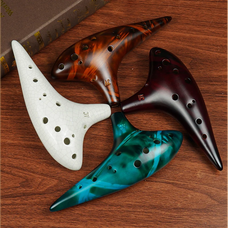12 buracos cerâmica ocarina alto c chave para iniciantes entonação precisa instrumento musical profissional ocarina